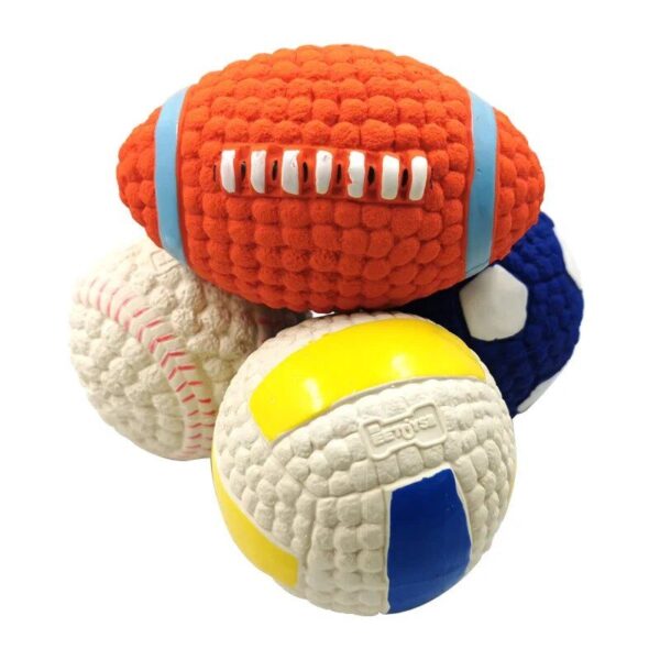 Durable Latex Squeaky Dog Ball Toys - Interactive Chew Toy for All Dog Sizes - Image 3