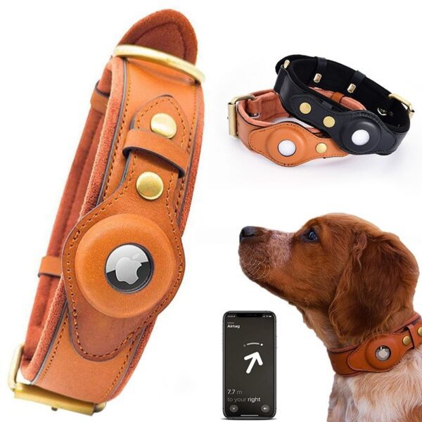 Adjustable AirTag Pet Collar with Reflective Design - Image 3