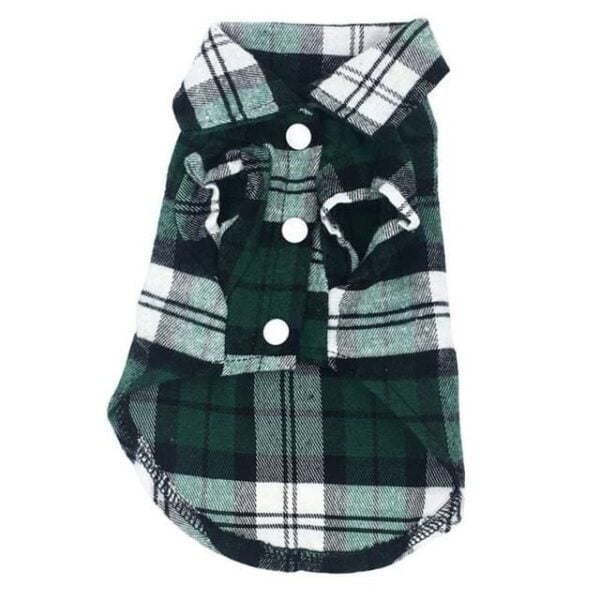 Stylish Pet Plaid T-Shirt: Breathable & Fashionable Summer Clothing for Small and Medium Dogs and Cats - Image 3