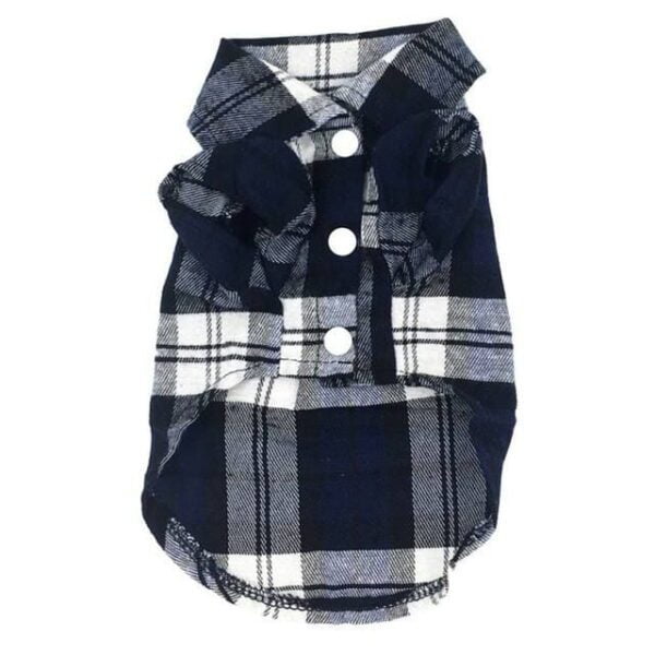 Stylish Pet Plaid T-Shirt: Breathable & Fashionable Summer Clothing for Small and Medium Dogs and Cats - Image 4