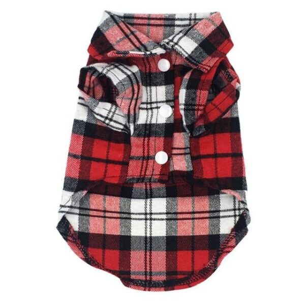 Stylish Pet Plaid T-Shirt: Breathable & Fashionable Summer Clothing for Small and Medium Dogs and Cats - Image 2