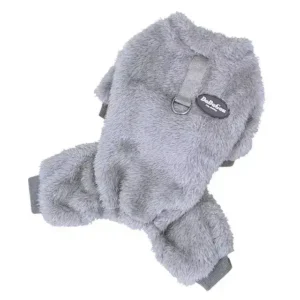 a gray fleece coat