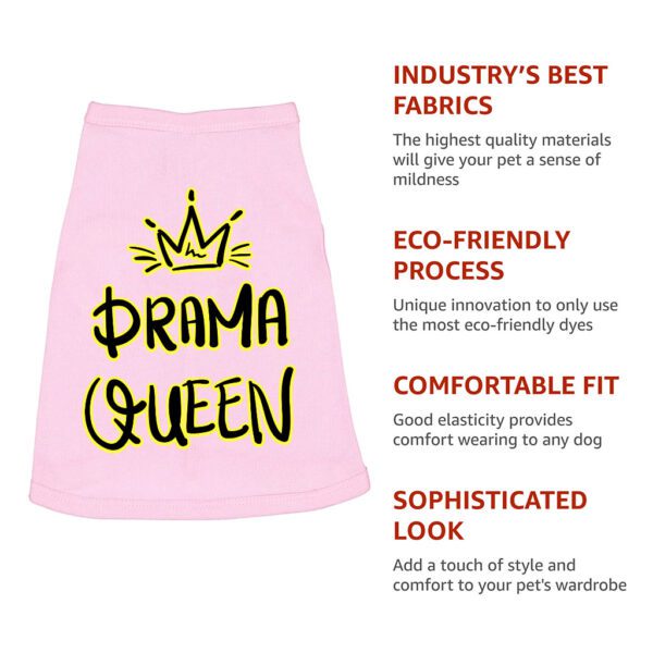 Drama Queen Dog Sleeveless Shirt - Funny Dog Shirt - Themed Dog Clothing - Image 8