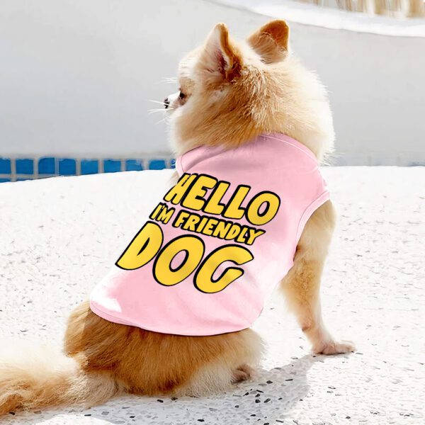 I'm Friendly Dog Dog Sleeveless Shirt - Themed Dog Shirt - Cute Dog Clothing - Image 6