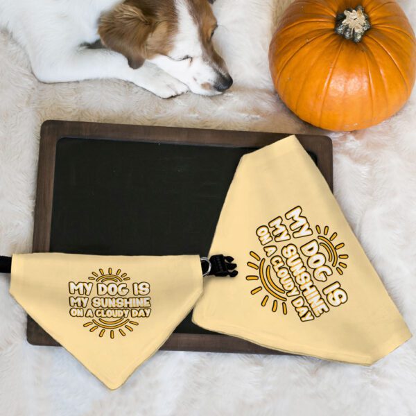 My Dog Is My Sunshine Pet Bandana Collar - Phrase Scarf Collar - Cute Dog Bandana - Image 7