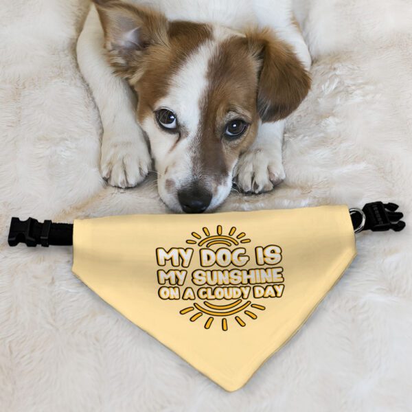 My Dog Is My Sunshine Pet Bandana Collar - Phrase Scarf Collar - Cute Dog Bandana - Image 6