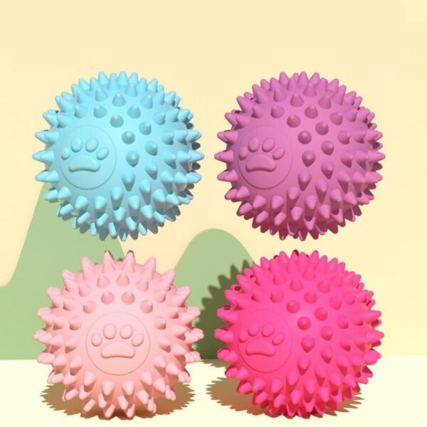 Durable Chew Ball for Dogs - Colorful TPR Teeth-Cleaning Toy - Image 4