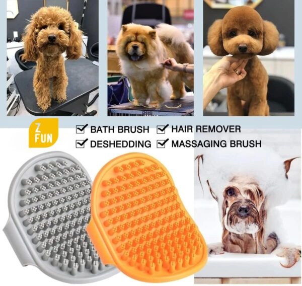 Gentle Pet Grooming and Massage Brush for Dogs and Cats - Image 4