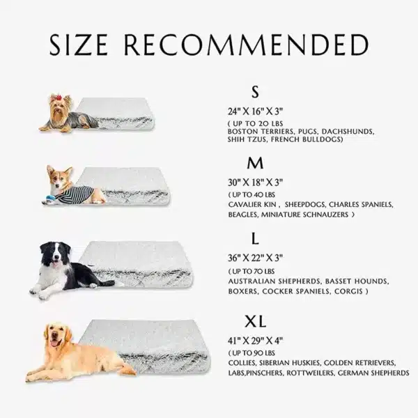 Luxurious Plush Square Dog Mattress - Image 5