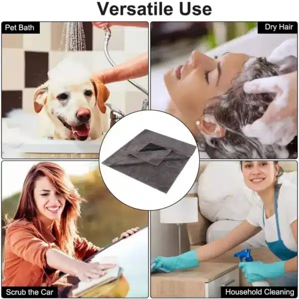 Pet Drying Towel Ultra-absorbent Dog Bath Towel Microfiber 96*50cm - Image 5