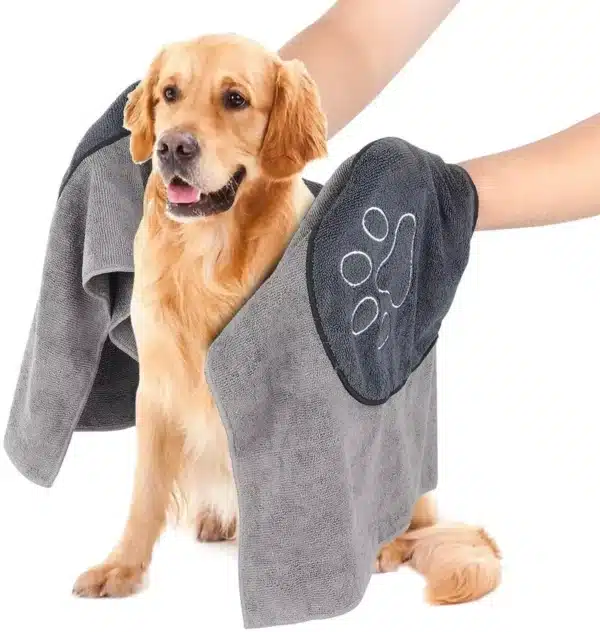 Pet Drying Towel Ultra-absorbent Dog Bath Towel Microfiber 96*50cm - Image 3