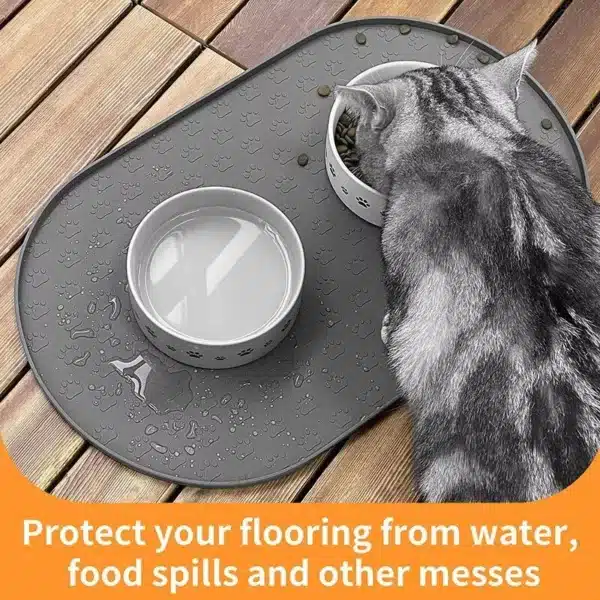 Multi-Purpose Non-Slip Silicone Pet Feeding Mat for Cats & Dogs - Image 6