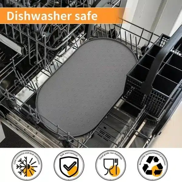 Multi-Purpose Non-Slip Silicone Pet Feeding Mat for Cats & Dogs - Image 7
