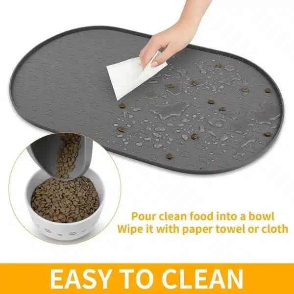Multi-Purpose Non-Slip Silicone Pet Feeding Mat for Cats & Dogs - Image 4