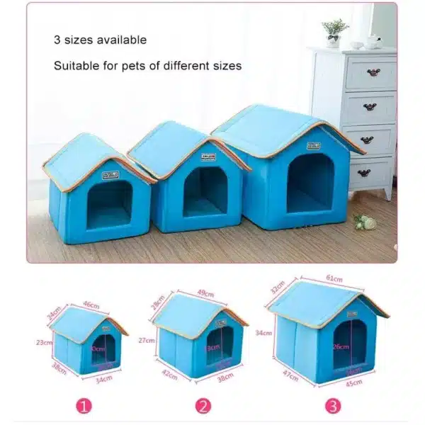 Universal Winter Dog & Cat Cozy House with Removable Cover - Image 7