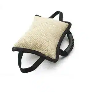 Heavy-Duty Dog Training Bite Tug - Cowhide Chew Toy with Dual Rope Handles