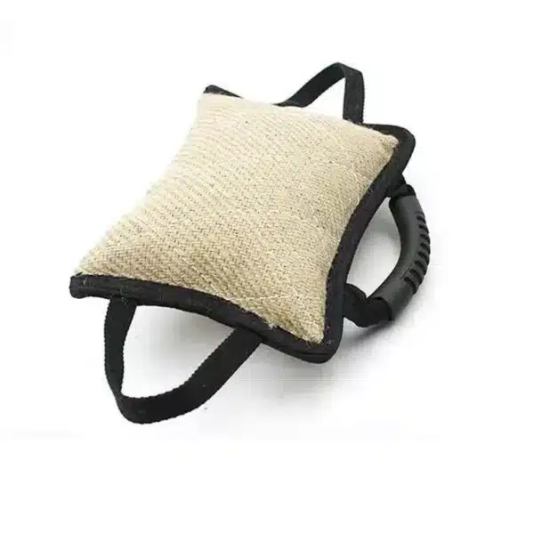 Heavy-Duty Dog Training Bite Tug - Cowhide Chew Toy with Dual Rope Handles