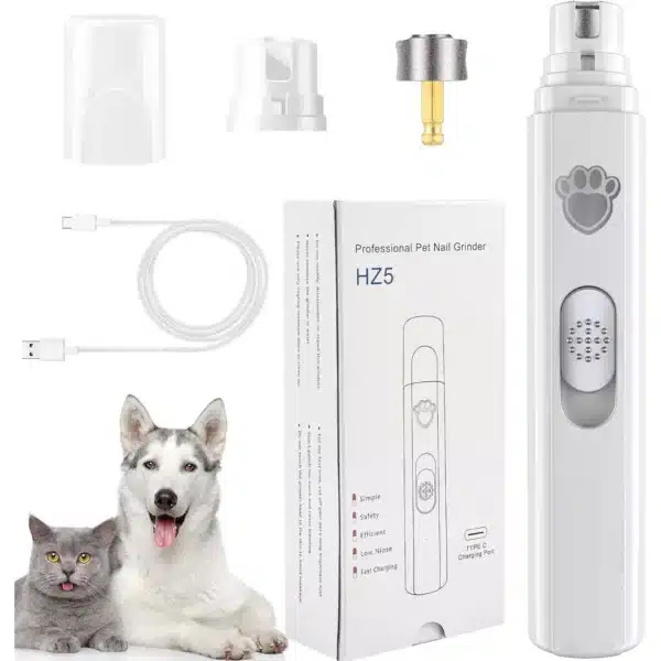 2-Speed Electric Dog Nail Grinder with LED Light and Diamond Wheel - Image 7