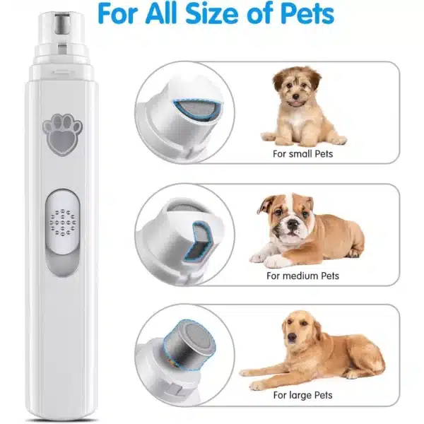 2-Speed Electric Dog Nail Grinder with LED Light and Diamond Wheel - Image 2