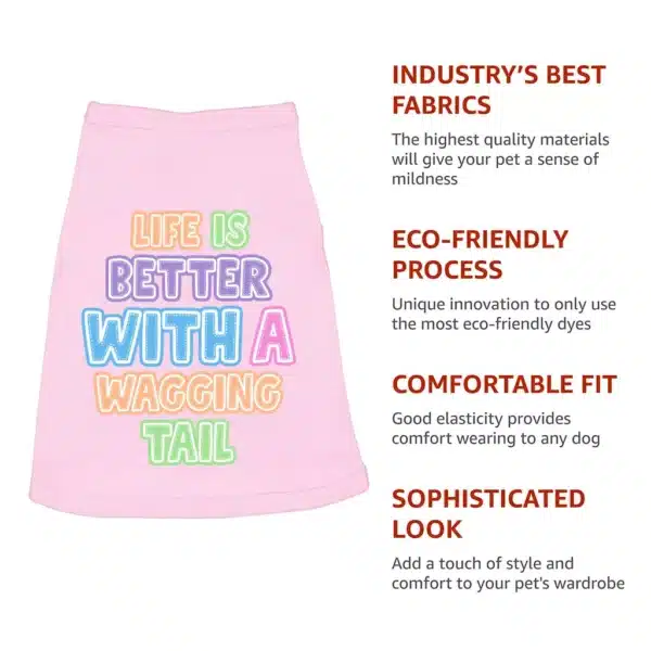 Life Is Better With a Wagging Tail Dog Sleeveless Shirt - Print Dog Shirt - Art Dog Clothing - Image 8