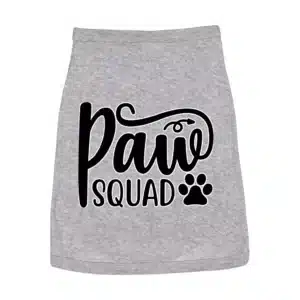 a gray shirt with words on it