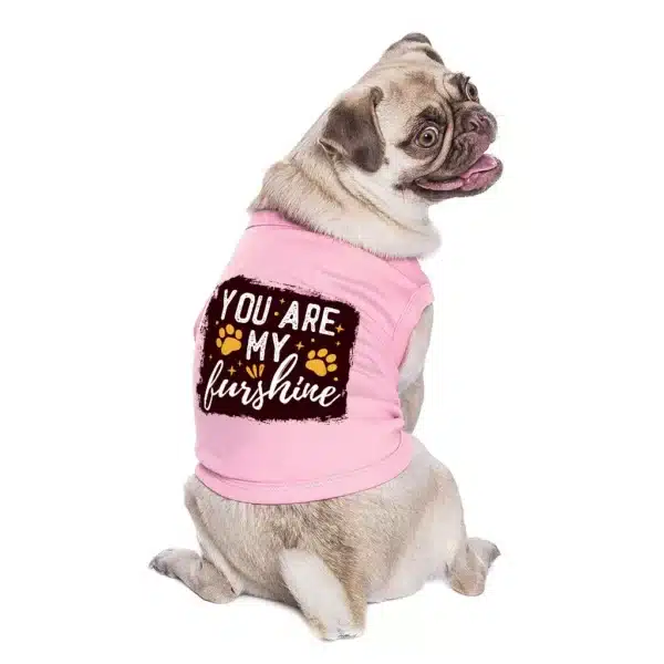 Cute Quote Dog Sleeveless Shirt - Furshine Dog Shirt - Text Design Dog Clothing - Image 4
