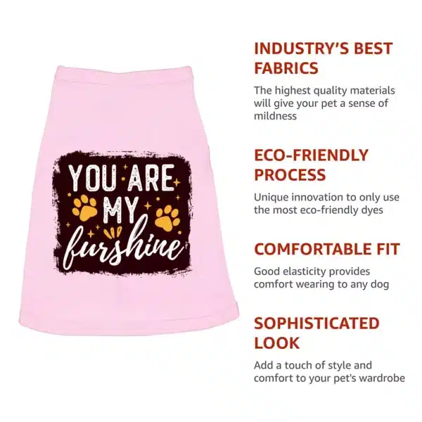 Cute Quote Dog Sleeveless Shirt - Furshine Dog Shirt - Text Design Dog Clothing - Image 8